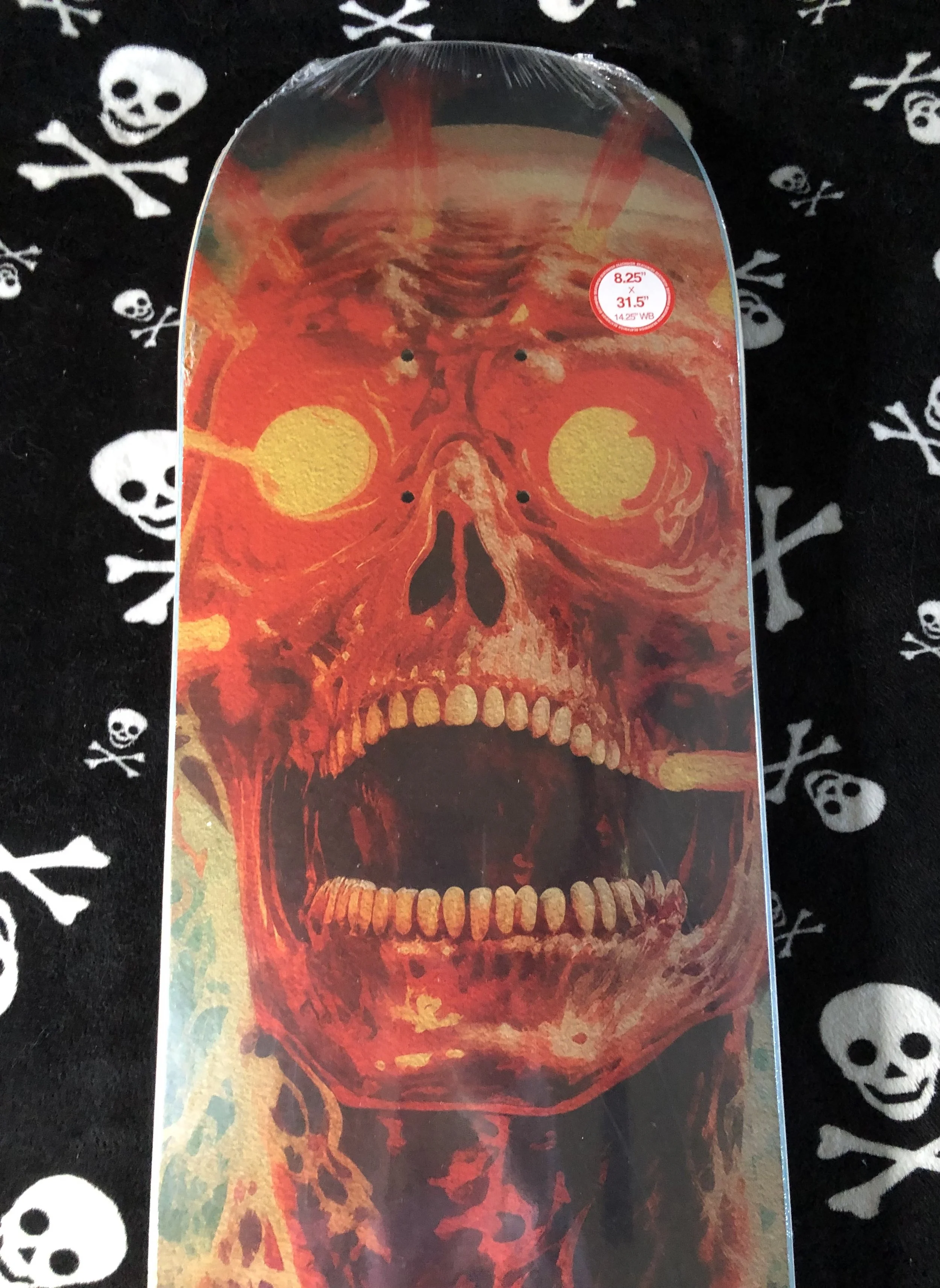 DEATHWISH~ YF SKULL SKATEBOARD DECK — DEATHGEAR PRODUCTS SKATE SHOP